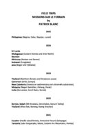 Missions sur le terrain