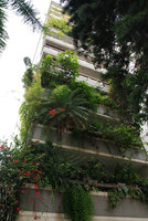 Balconies totally covered in vegetation, Sao Paulo, Brazil