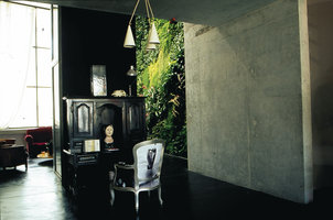 Chez Jean-Marc Dimanche, salon et Mur Végétal,