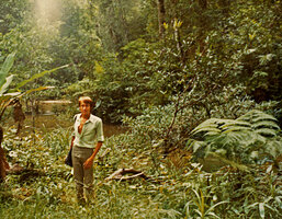 1972 - Patrick Blanc at 19, during his first field trip in the forests of Malaysia and Thailand, August 1972