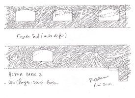 Alpha Park 2, Façade Sud, suite et fin