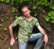 Patrick Blanc et Aeonium canariense, Aug 2007