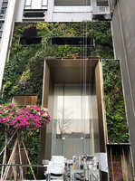 C Future City, first installed vertical gardens, work in progress, Shenzhen, China