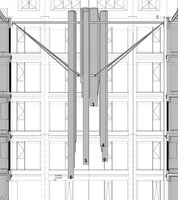 Colonnes Symbiose, Mutualité Française, Paris, structural design by Franck Michigan