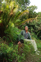 Patrick Blanc sous les Restionaceae, Le Cap, Afrique du Sud, Septembre 2010