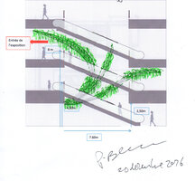 Eclairs Verts by Patrick Blanc for the exhibition Jardins at the Grand Palais,Paris
