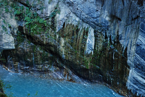 Falaise marbre avec suintements, Taroko, Taiwan
