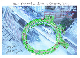 Green Elevated Walkway, Causeway Bay, top view