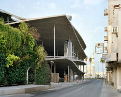 Green Gate by Patrick Blanc and the new car parking, Muharraq, Bahrain, 2025
