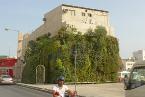 Green Gate,  Vertical Garden by Patrick Blanc, view from the street, Bahrain, Jan. 2017