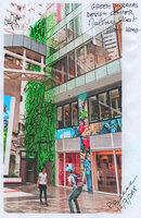 Green Mirror Left, esquisse by Patrick Blanc, Design Center, Hong Kong