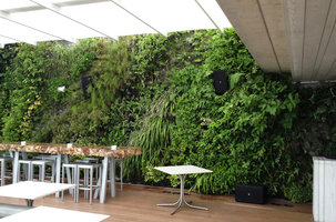 Juvia restaurant from under the glass ceiling, Miami