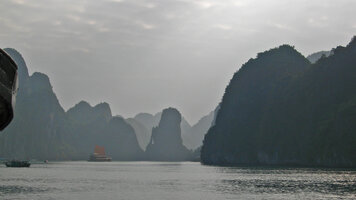Karst towers covered with forest, Ha Long Bay, Vietnam