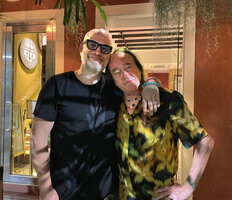Kurt Wagner and Patrick Blanc at the Kafe Utu, Singapore, June 2022