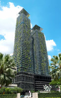 Le Nouvel, eight façades covered by climbing plant species, Kuala Lumpur, Sept. 2016