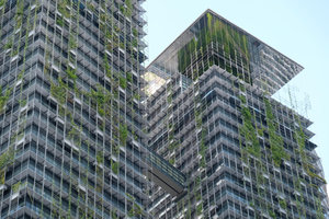 Le Nouvel, top floors and vertical garden, Kuala Lumpur, Sept. 2016