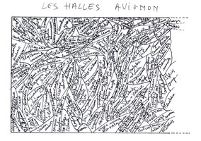 Les Halles, Vertical Garden, middle left part design by Patrick Blanc, Avignon, France