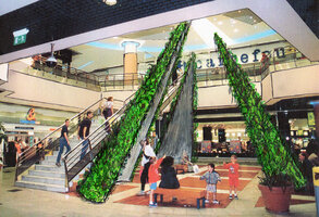 Le Tipi Ouvert, project by Patrick Blanc for Créteil Soleil, france, July 2001