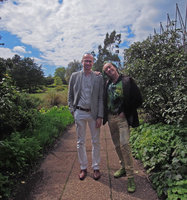 Mark Hughes and Patrick Blanc in the Royal Botanical Garden Edinburgh, May 2013