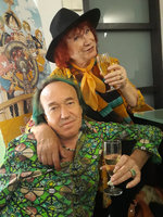 Noemie Vialard and Patrick Blanc in Rochefort, France, just after Patrick&#039;s conference on Begonia species of section Baryandra in Palawan, Philippines, Oct. 2018