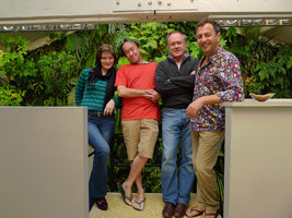 Olga Gekker, Patrick Blanc, Olivier Colin and Pascal Heni in Patrick and Pascal home, Jan. 2012