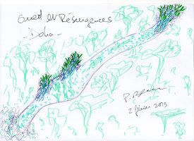 Oued et Résurgences, proposition by Patrick Blanc for the four new gardens contest in Doha