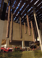 PAMM Museum, Columns ready to be planted, Miami, Dec 2013