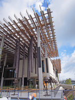 PAMM Museum, work in progress, Columns ready to be planted, Dec 2013