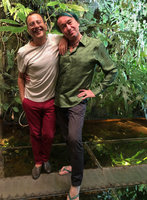 Pascal Heni and Patrick Blanc at home, standing on the Christarium, Feb. 2019