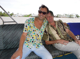Pascal Heni and Patrick Blanc on the Mekong river delta, Can Tho, Vietnam, Dec. 2011