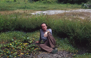 Patrick Blanc among aquatic plants, Ceara, Brazil, Feb. 2004