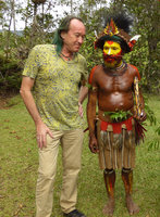 Patrick Blanc and a Huli man, Tari, 2000 m asl, Hela, Papua New Guinea, March 2016