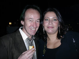 Patrick Blanc and Alejandra Norambuena just after the concert by Pascal Heni at the Indian European Summit, Delhi, Dec. 2003