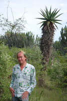 Patrick Blanc and Aloe rupestris, Mpumalanga, South Africa, Dec 2008
