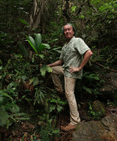 Patrick Blanc and Asplundia polymera, Serra do Tabuleiro, Santa Catarina, Brazil, Oct. 2018