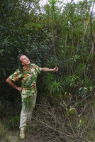 Patrick Blanc and Dracaena cubensis on serpentine rocks, Holguin, Cuba, Feb. 2017