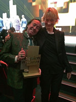 Patrick Blanc and Elizabeth Kather from AJN with the MIPIM award, Cannes, France, March 2015