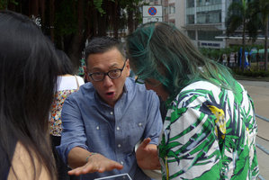 Patrick Blanc and Gilbert Yeung considering a new project, Hong Kong, Oct. 2015