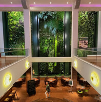 Patrick Blanc and his huge 12 years old indoor vertical garden at Dussmann KulturKaufhaus, Berlin, June 2023