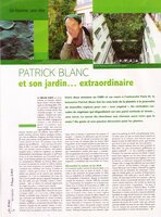 Patrick Blanc and his plants, Les Echos - March 2003