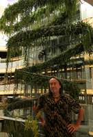 Patrick Blanc and his Rainforest Chandelier after two years of growth, Emquartier, Bangkok, March 2017