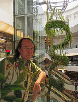 Patrick Blanc and his Rainforest Chandelier, six months after installation, EmQuartier, Bangkok, Dec 2015