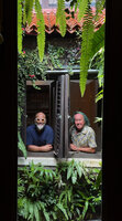 Patrick Blanc and Kurt Wagner in the patio at Tamba restaurant, Singapore, April 2025