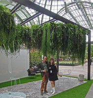Patrick Blanc and Marie-Line Salançon under Le Ciel Vert, Grand Palais, Paris