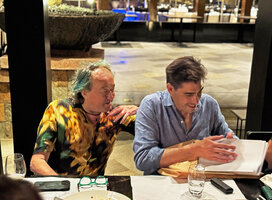 Patrick Blanc and Matthieu Castets discussing of a new project, Manila, April 2026