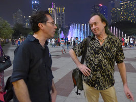 Patrick Blanc and Michel Calzada talking about the completion of Le Nouvel twin towers, Kuala Lumpur, March 2016
