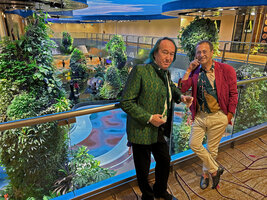 Patrick Blanc and Pascal Heni above the Dreamscape Garden in Changi T2 airport, Singapore, 1st Nov. 2023