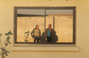Patrick Blanc and Pascal Heni at the Mfuwe airport, close to South Luangwa NP, Zambia, Sept. 2017