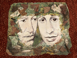 Patrick Blanc and Pascal Heni, a work by  Sylvie Chotteau Pournain for their Silver wedding, June 2010