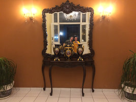 Patrick Blanc and Pascal Heni in a mirror reflection, Cienfuegos, Cuba, Feb. 2017
